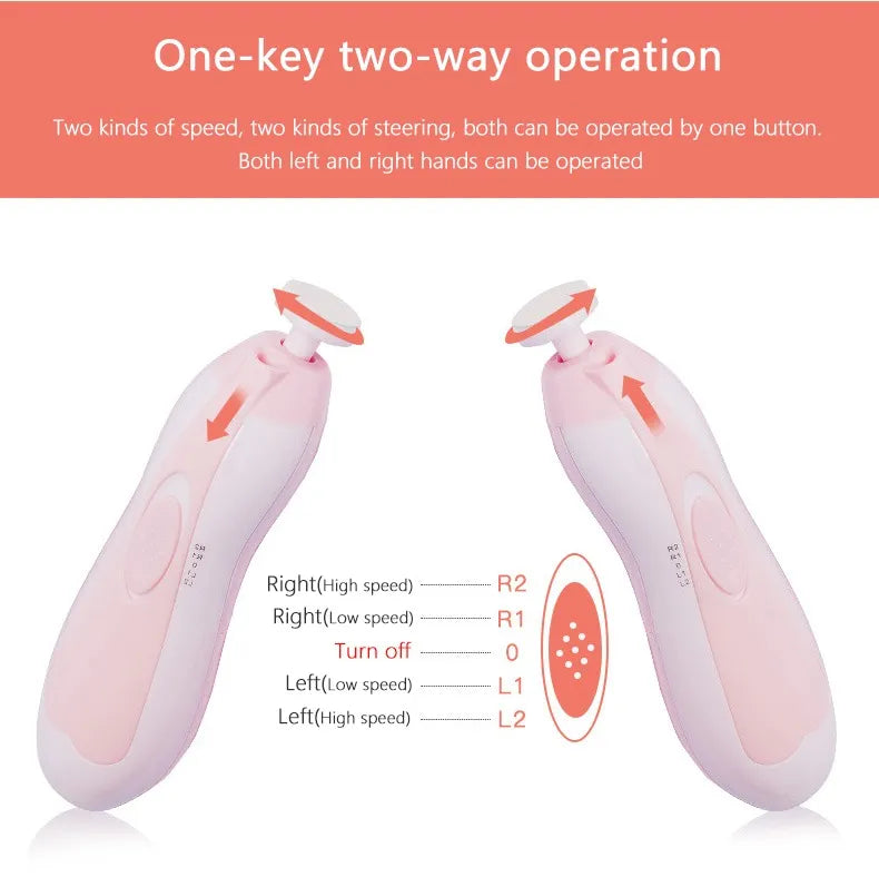 💅 Electric Nail Clipper – Baby & Mom Nail Trimmer Set (Random Color) 🌈