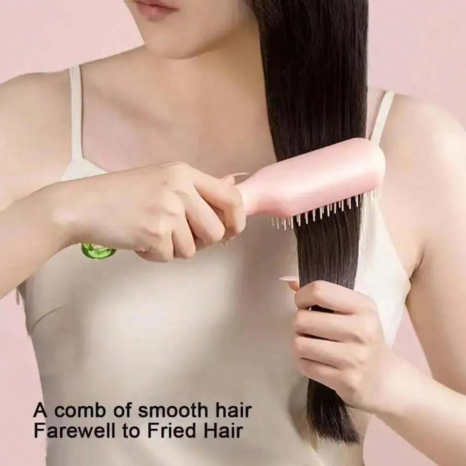 💖✨ Self-Cleaning Hair Comb – Anti-Static Massage Brush for Smooth, Shiny & Healthy Hair! 💆‍♀️🪮