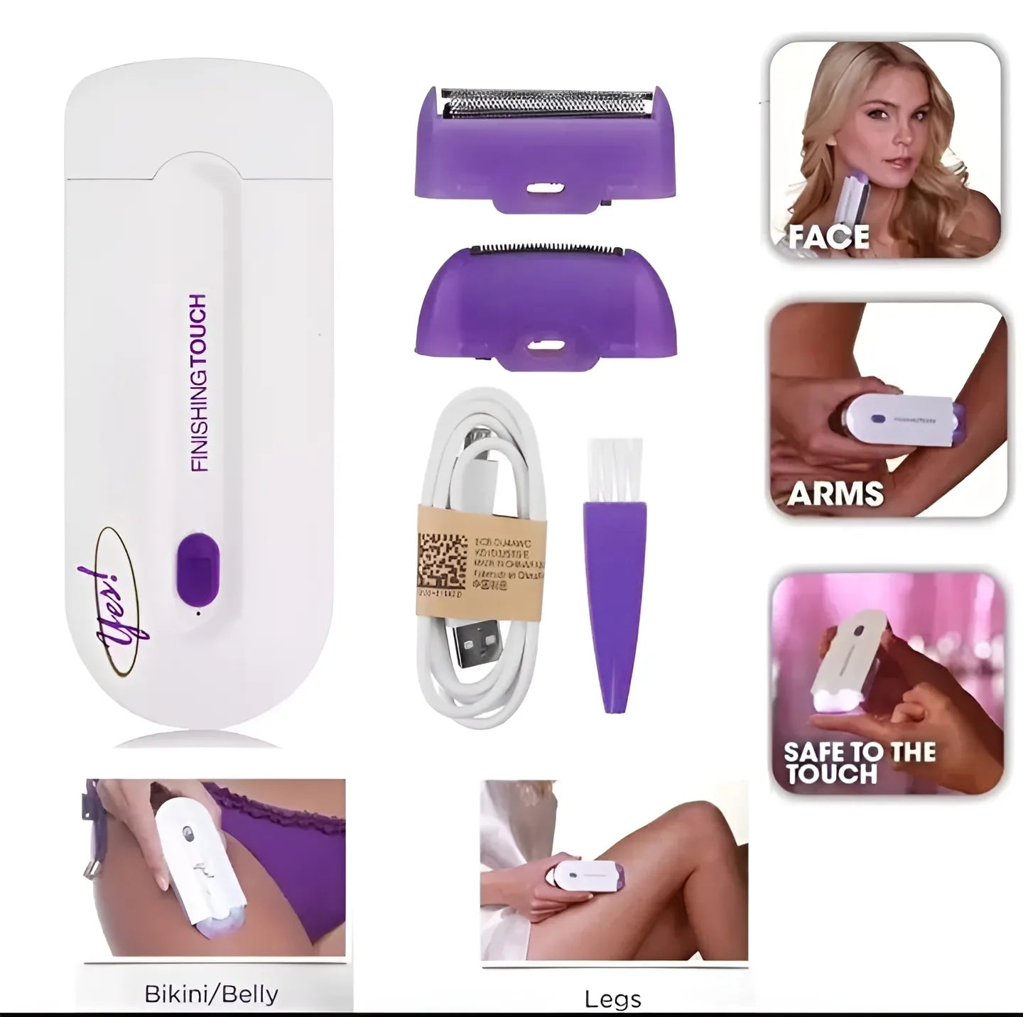 Painless Full-Body Shaver with Sensa-Light & LED Magic ✨