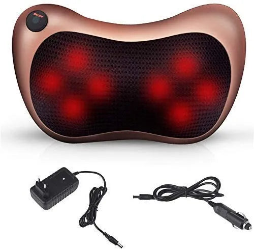 💖 Car & Home Electric Massage Pillow – Neck, Back & Shoulder Relaxation Cushion 🌿