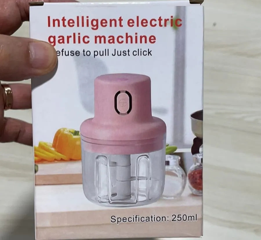 USB Rechargeable, Portable & Powerful – 250ml Electric Garlic Chopper (Random Color)