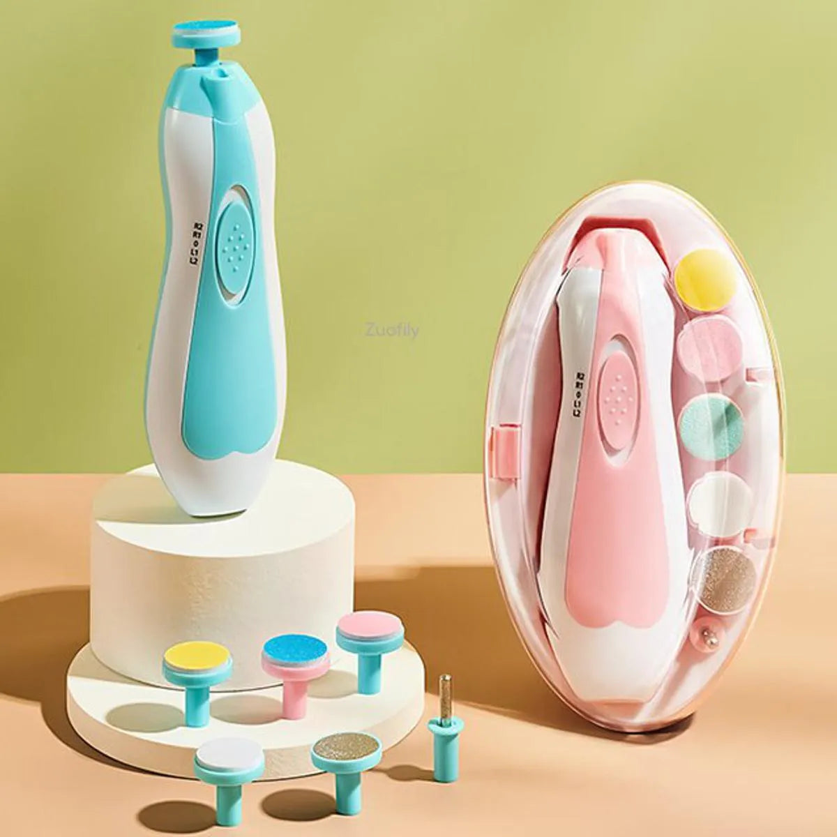 💅 Electric Nail Clipper – Baby & Mom Nail Trimmer Set (Random Color) 🌈