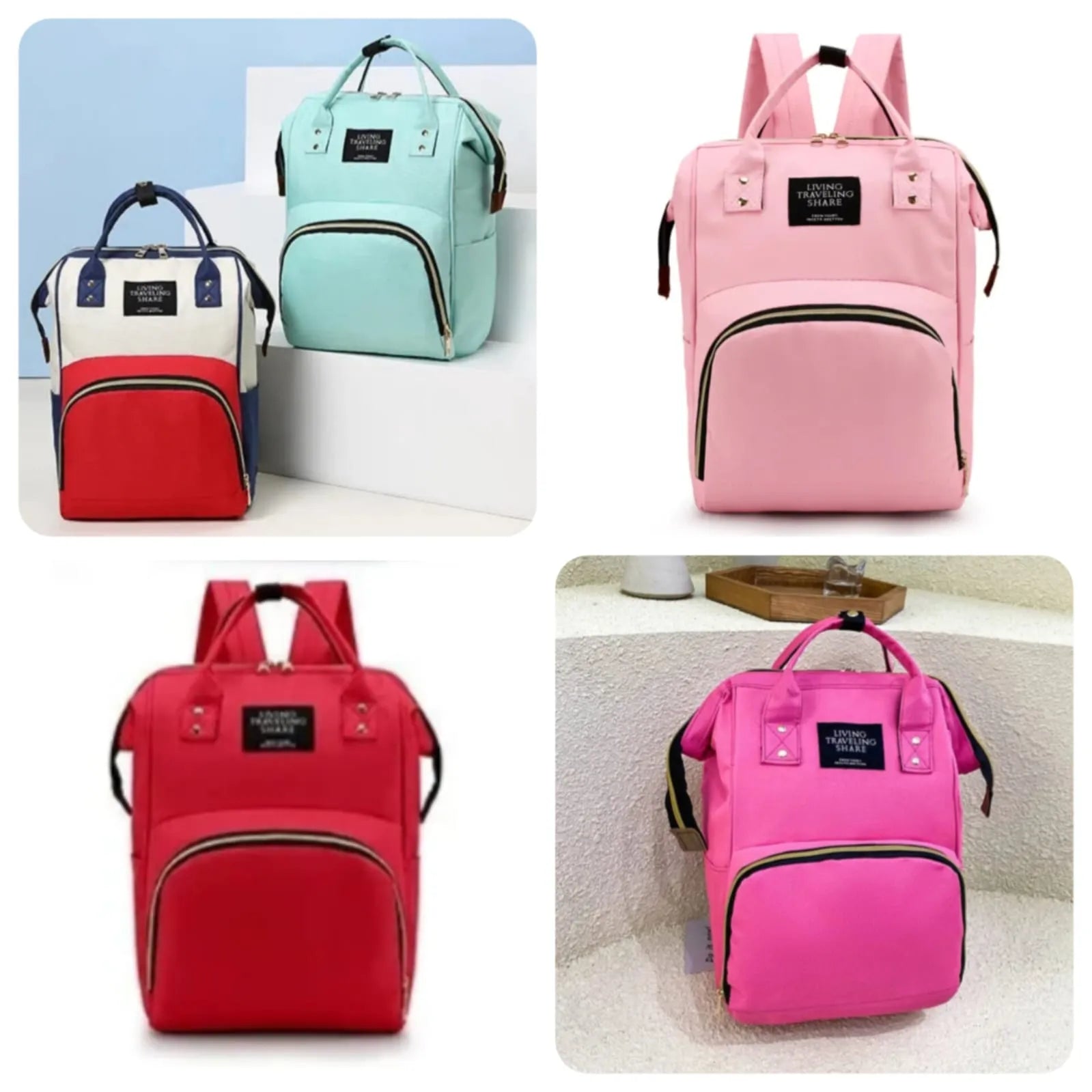 Multi-Function Baby Care Nursing Backpack 👶 Waterproof, Stylish & Durable (Random Color)