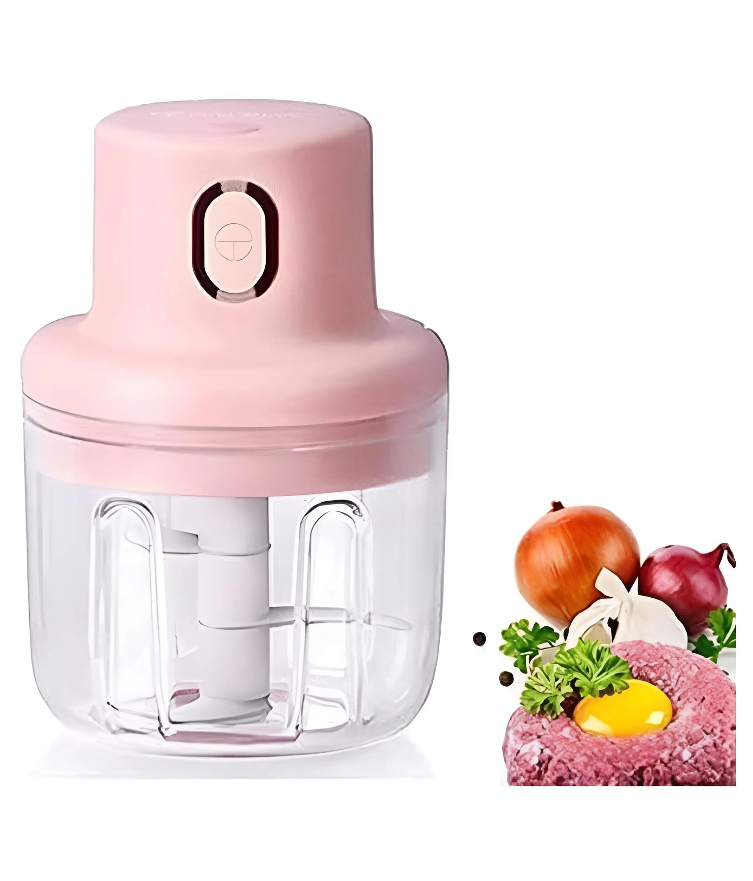 USB Rechargeable, Portable & Powerful – 250ml Electric Garlic Chopper (Random Color)