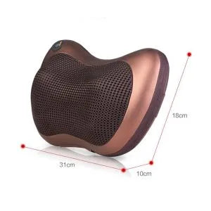 💖 Car & Home Electric Massage Pillow – Neck, Back & Shoulder Relaxation Cushion 🌿