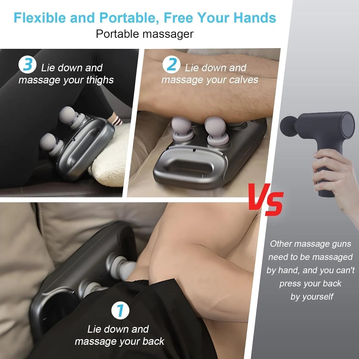 💆‍♂️⚡ 4 Heads Massager Machine – Targeted Pain Relief Anytime ✨💎