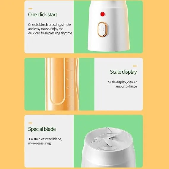 🍹 Portable Blender for Shakes & Juice – USB Rechargeable Mini Juicer