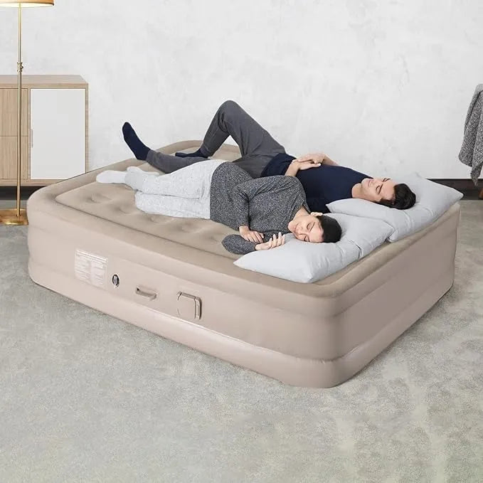 🛏️✨ Inflatable Airbed with Built-in Pump – Easy, Comfy & Portable! ⛺💨