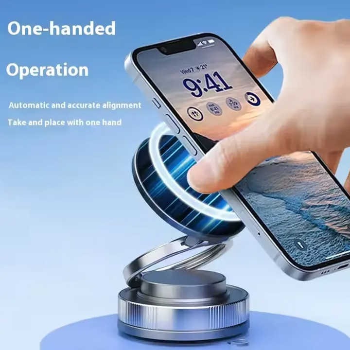 📱✨ Vacuum Suction Foldable Mobile Phone Holder – 360° Flexible! 🔄🚗