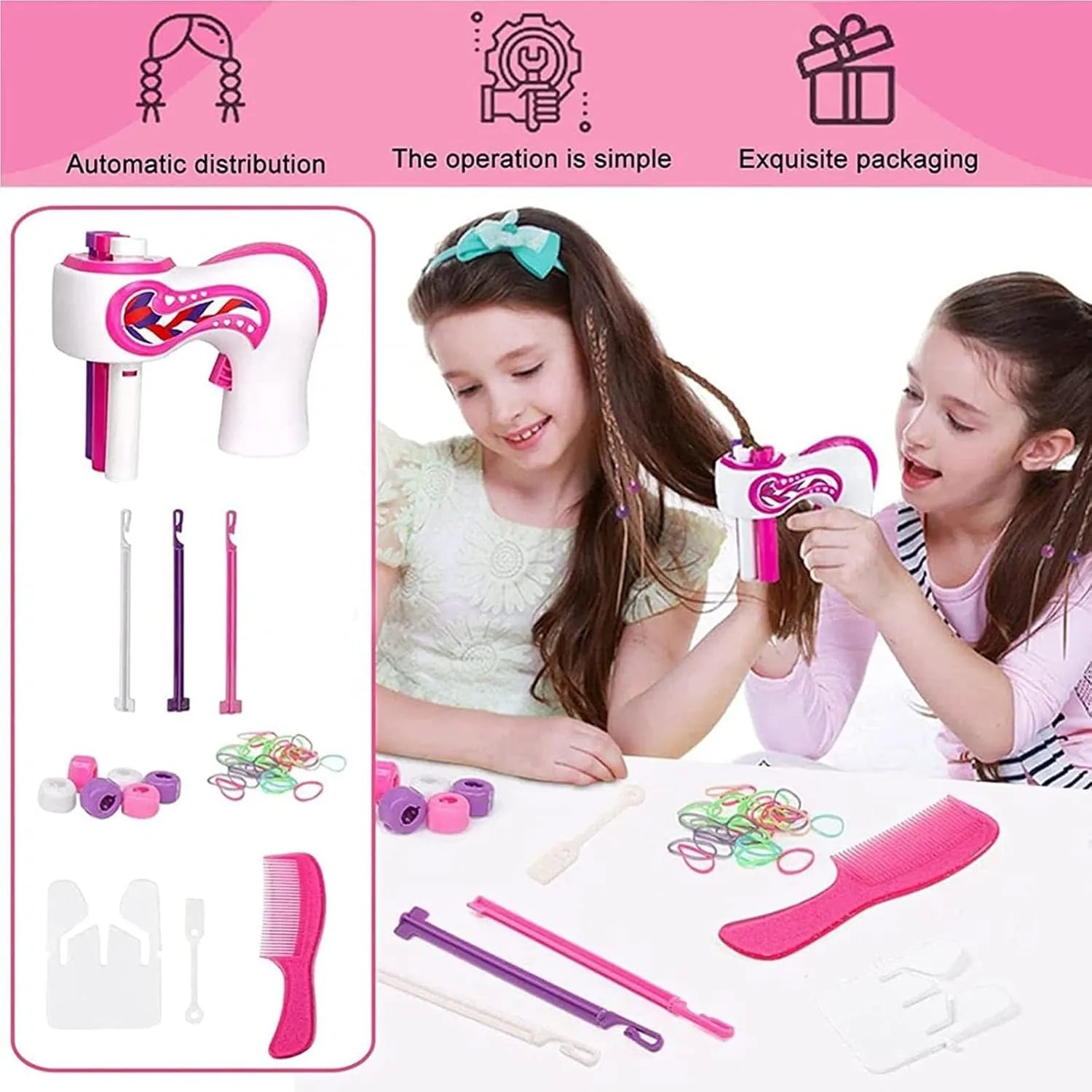 💖✨ Automatic Hair Braider – Quick, Fun & Stylish Braids 💇‍♀️🌸