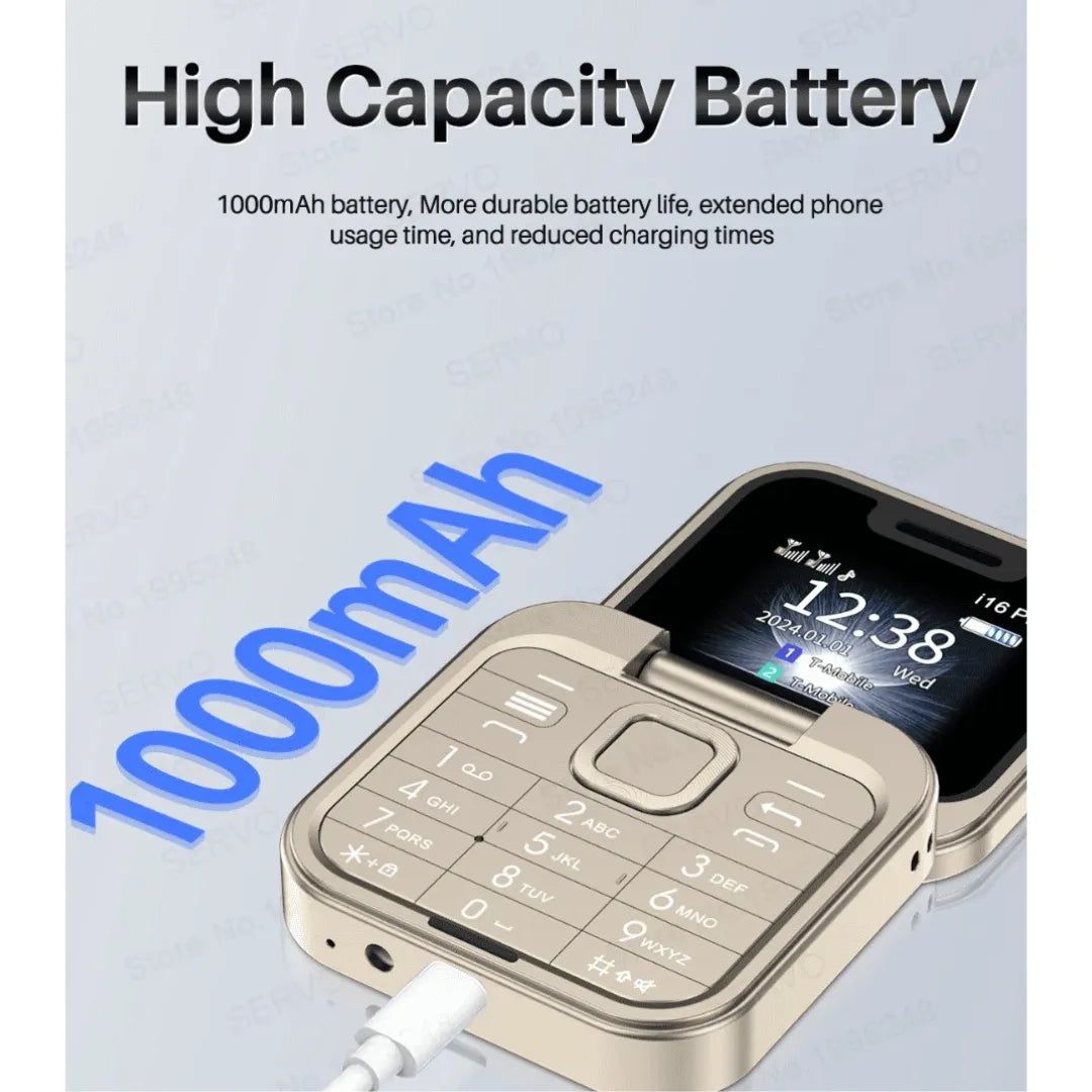 📱✨ Mini Foldable Dual SIM Phone with HD Camera & Flashlight 🔦