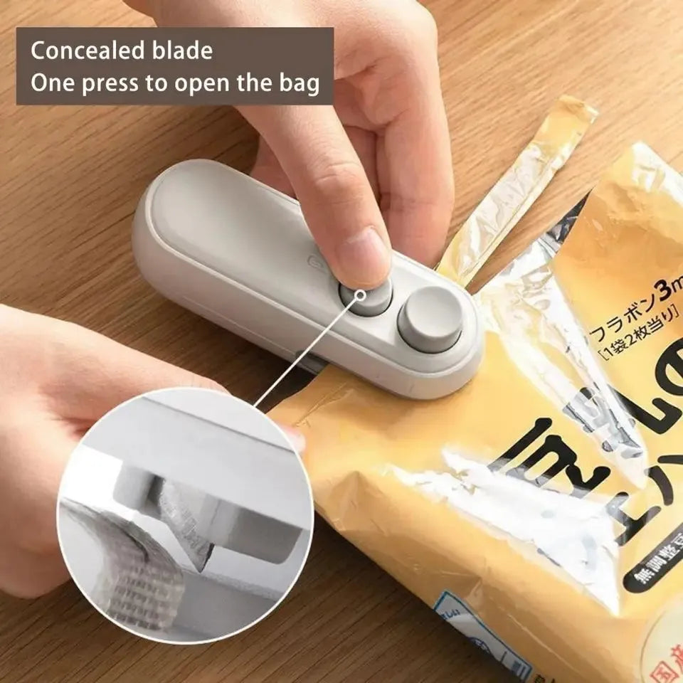 🍞✨ Portable Heat Sealer Machine – USB Rechargeable Food Bag Resealer for Freshness & Convenience 💕