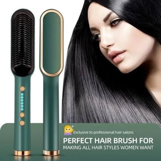 💁‍♀️ Electric Hair Straightening Brush – Smooth, Silky, and Shiny Hair Instantly 💖