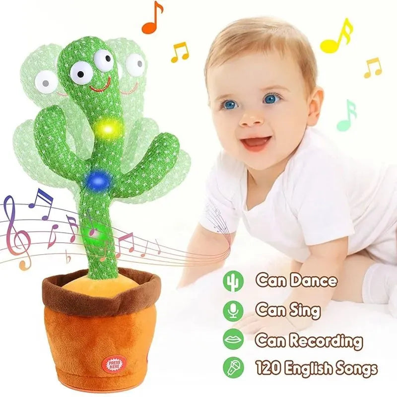 🌵🎶 Dancing Cactus Toy – Talking, Singing & Light-Up Fun for Kids 🎁 (Rechargeable)