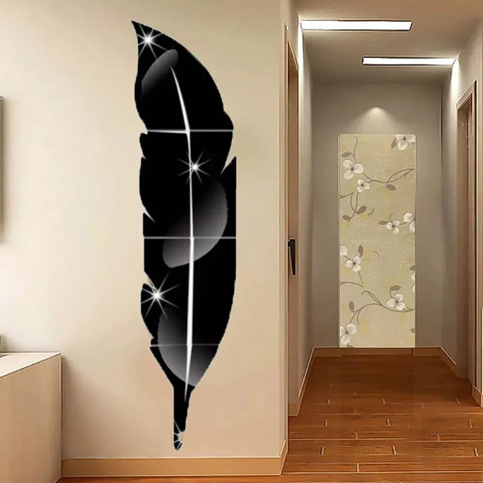 🪞✨ Acrylic Leaf Wall Mirror – Modern Elegant Design 🌿
