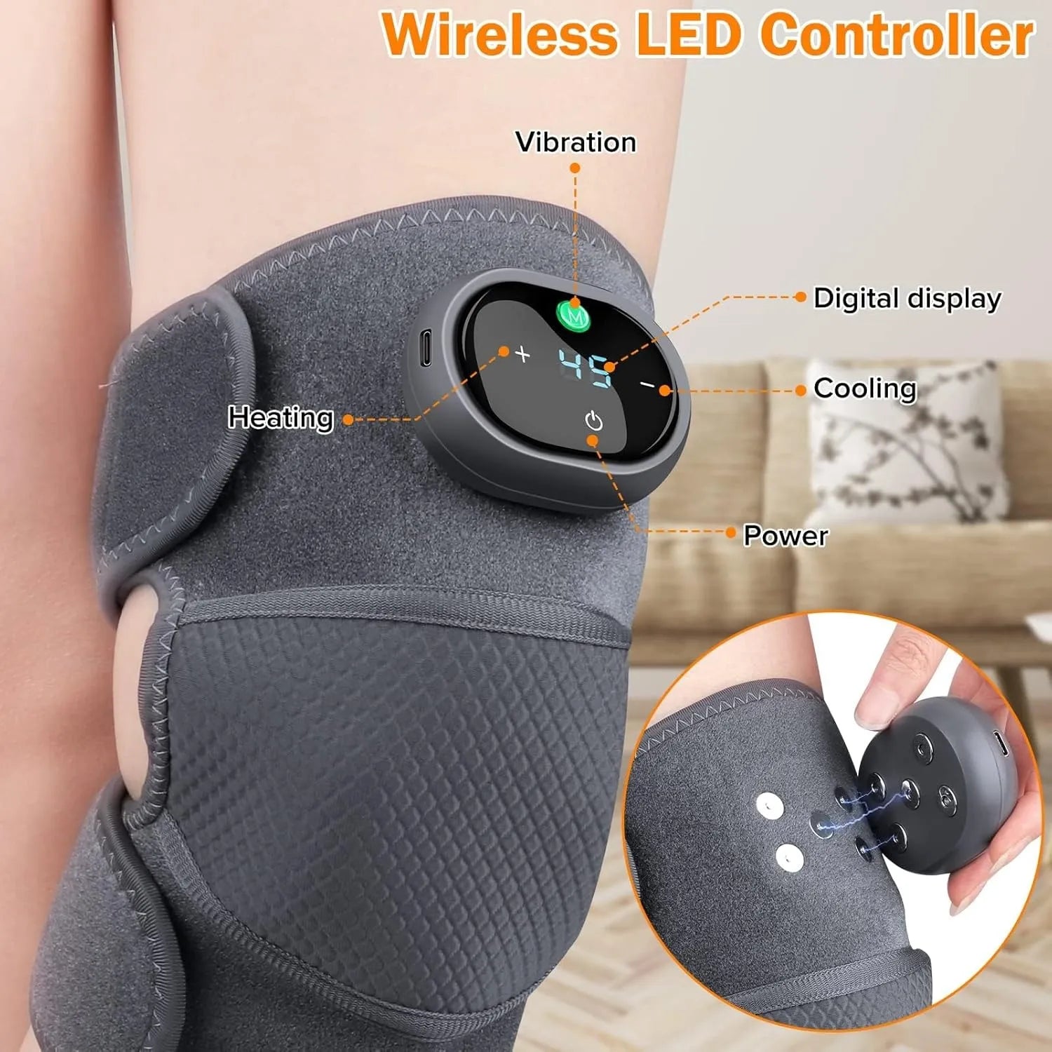 🔥 Heating Knee Massager – Smart Heat & Vibration Therapy 💆‍♂️