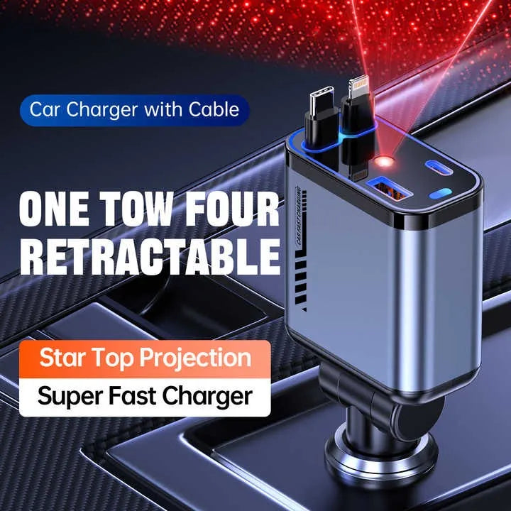 🔌✨ Retractable Car Charger – Fast, Neat & Powerful ⚡🚗