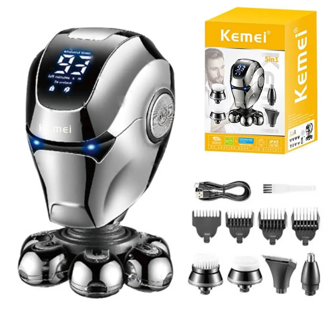 ⚡🪒 5-in-1 Electric Razor – Complete Grooming in One Device 💎✨