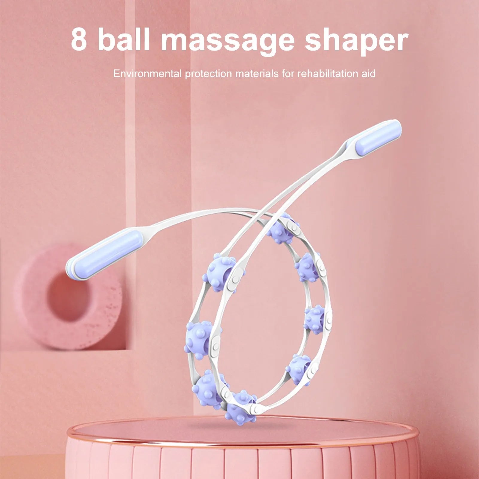 💆‍♂️ Multifunctional Bump Ball Full Body Massager – 8 Roller Design for Deep Muscle Relaxation (Random Color)