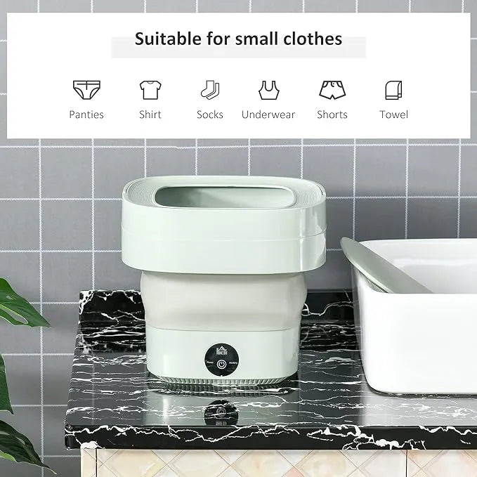 🧺 Foldable Mini Laundry Machine – Compact, Portable & Smart Cleaning ✨