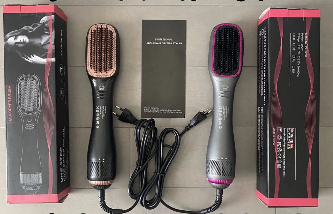 💨✨ Electric Hair Dryer Brush – Dry, Style & Shine in One Go 💖🌸