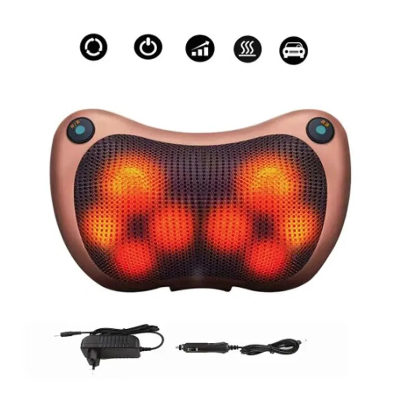 💆‍♀️🔥 Massage Pillow For Neck & Shoulder – Relax Anytime, Anywhere ✨🌸