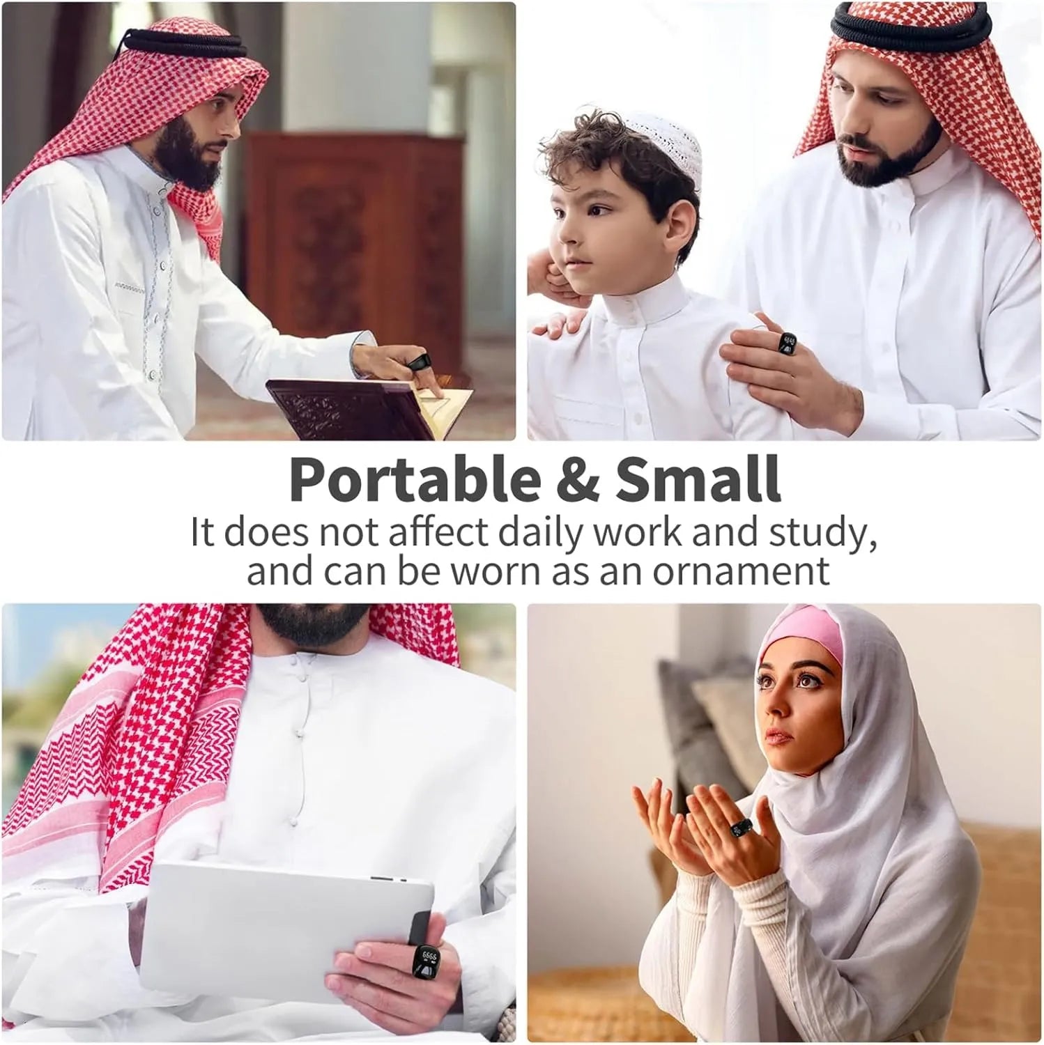 📿 Smart Tasbih Zikr Ring – Portable Digital Prayer Counter 🌙✨