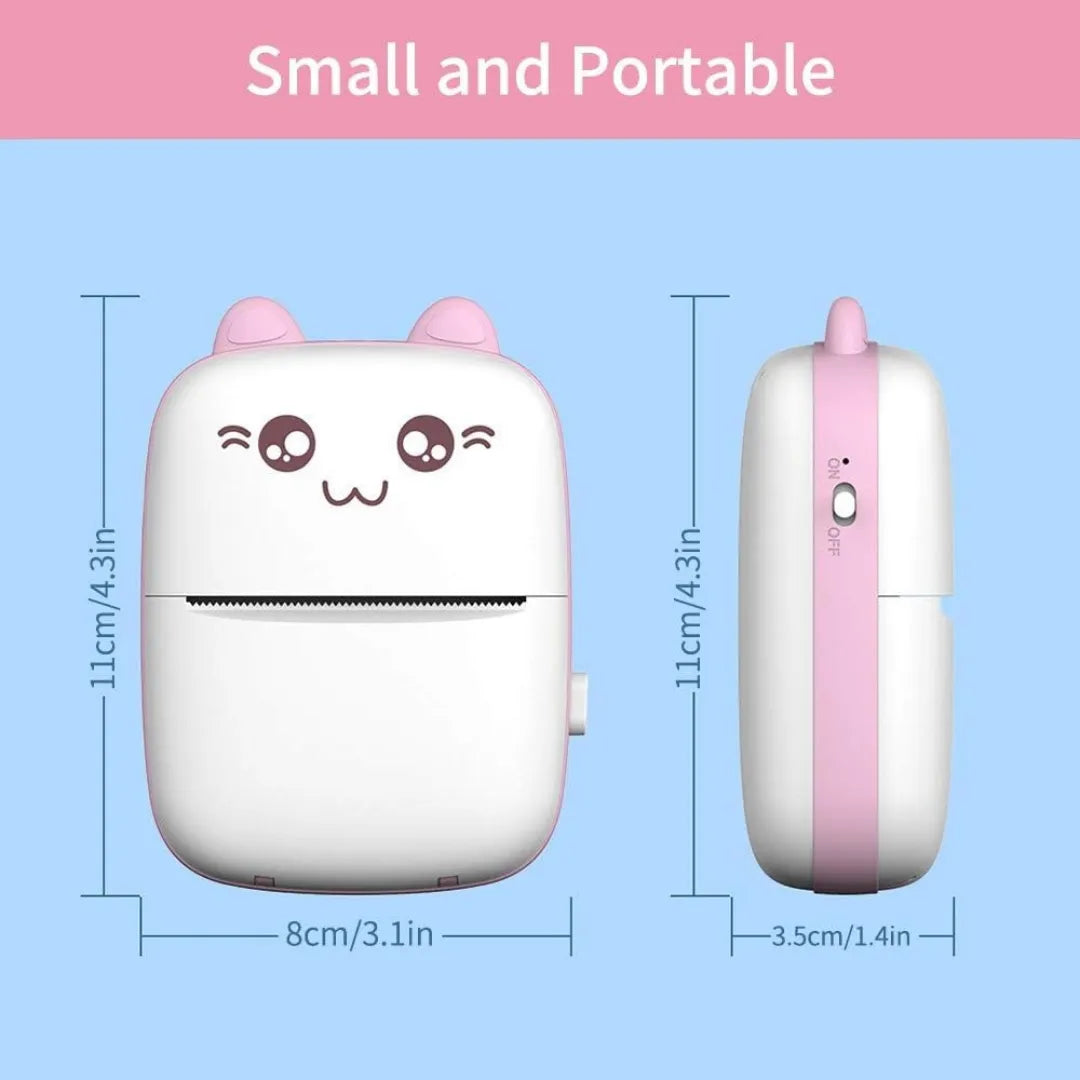 🖨️💖 Mini Portable Thermal Printer – Pocket-Sized Smart Printing ✨