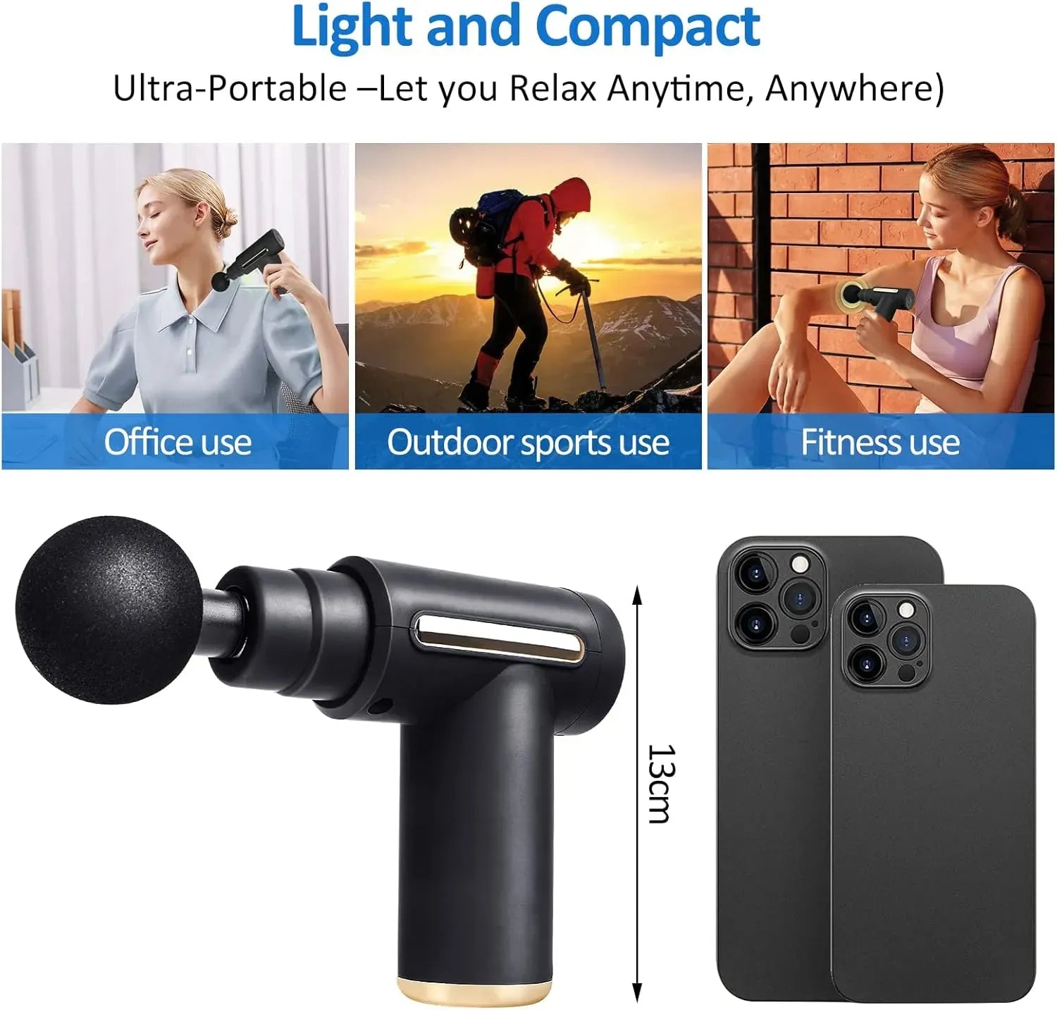 💪🔋 Mini Massage Gun – Portable, Quiet & Powerful Relief! 🌟
