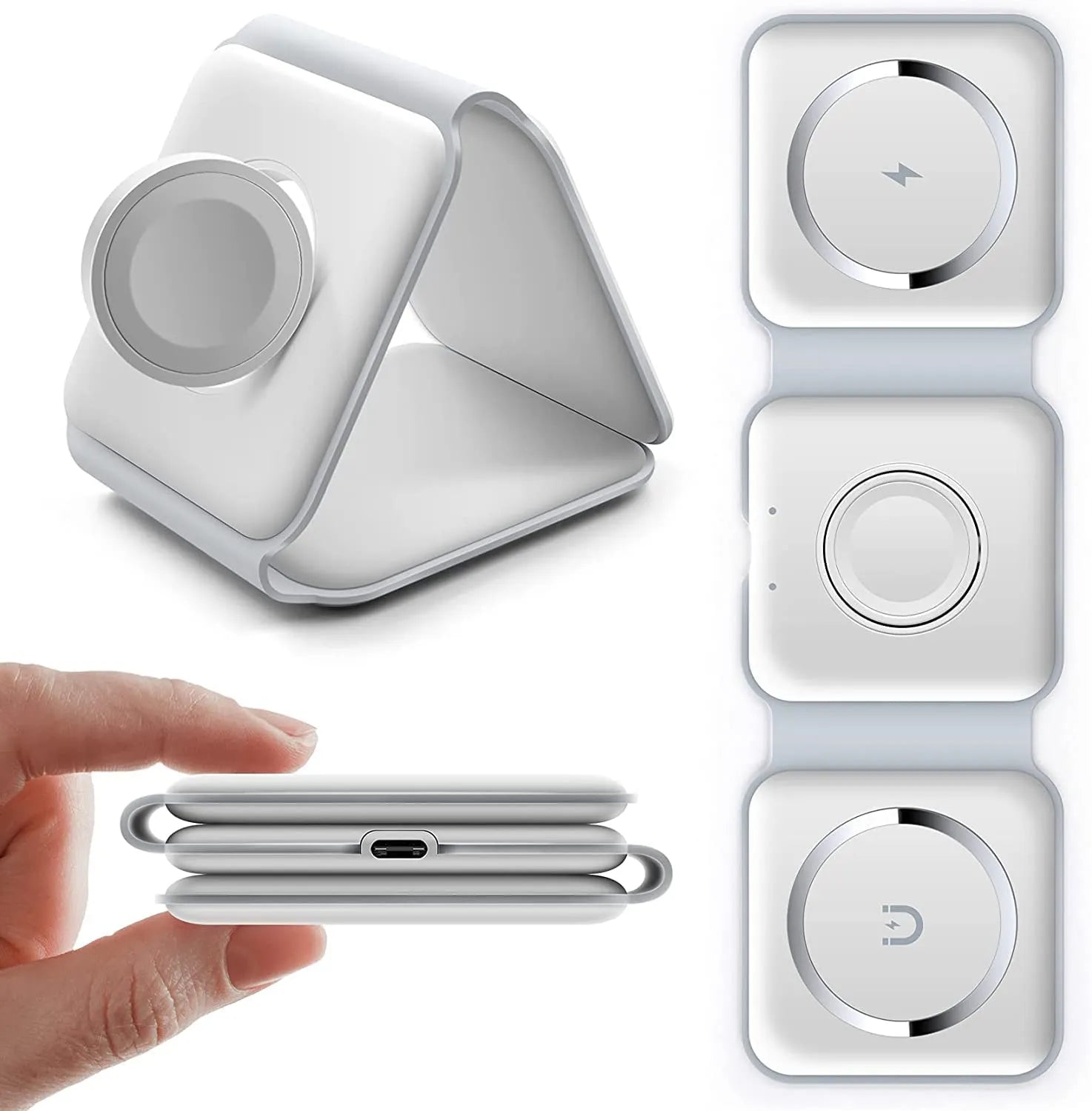 🔋⚡ 3-in-1 Wireless Charging Pad – Charge All at Once! 📱⌚🎧