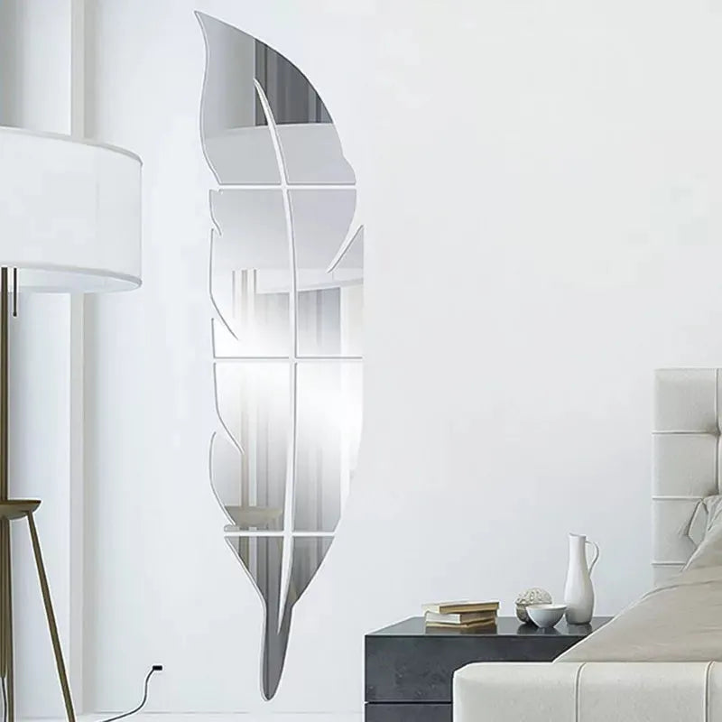 🪞✨ Acrylic Leaf Wall Mirror – Modern Elegant Design 🌿
