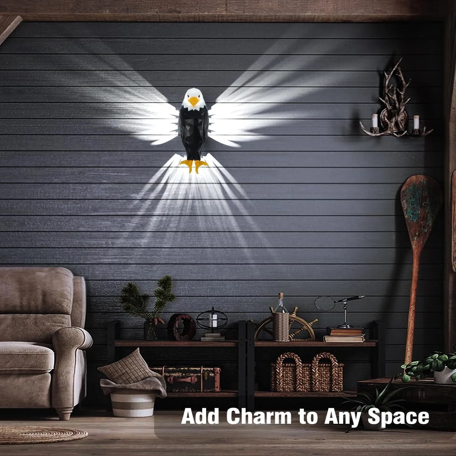 🦅 Eagle Wall Light – Lifelike Bald Eagle Lamp