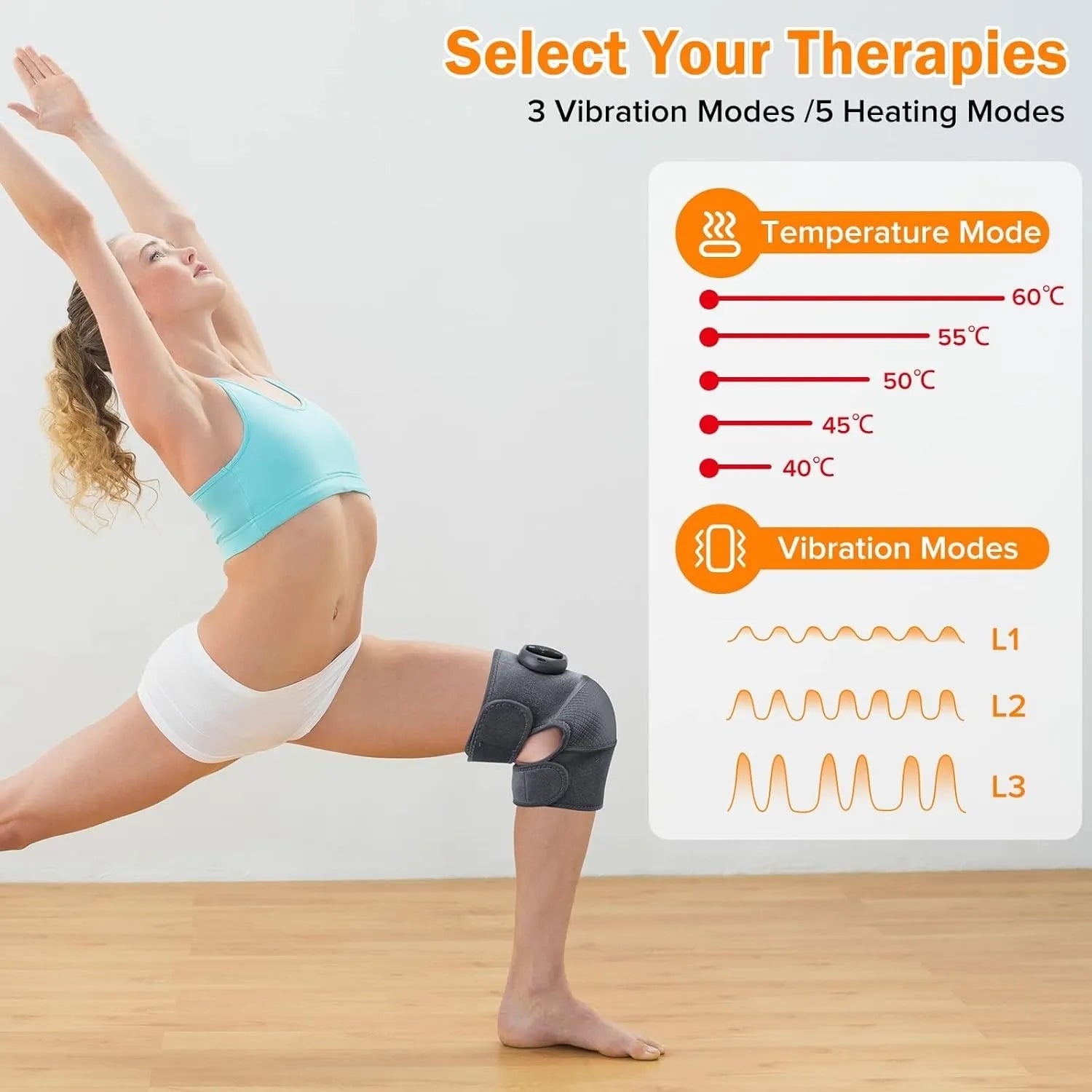 🔥 Heating Knee Massager – Smart Heat & Vibration Therapy 💆‍♂️