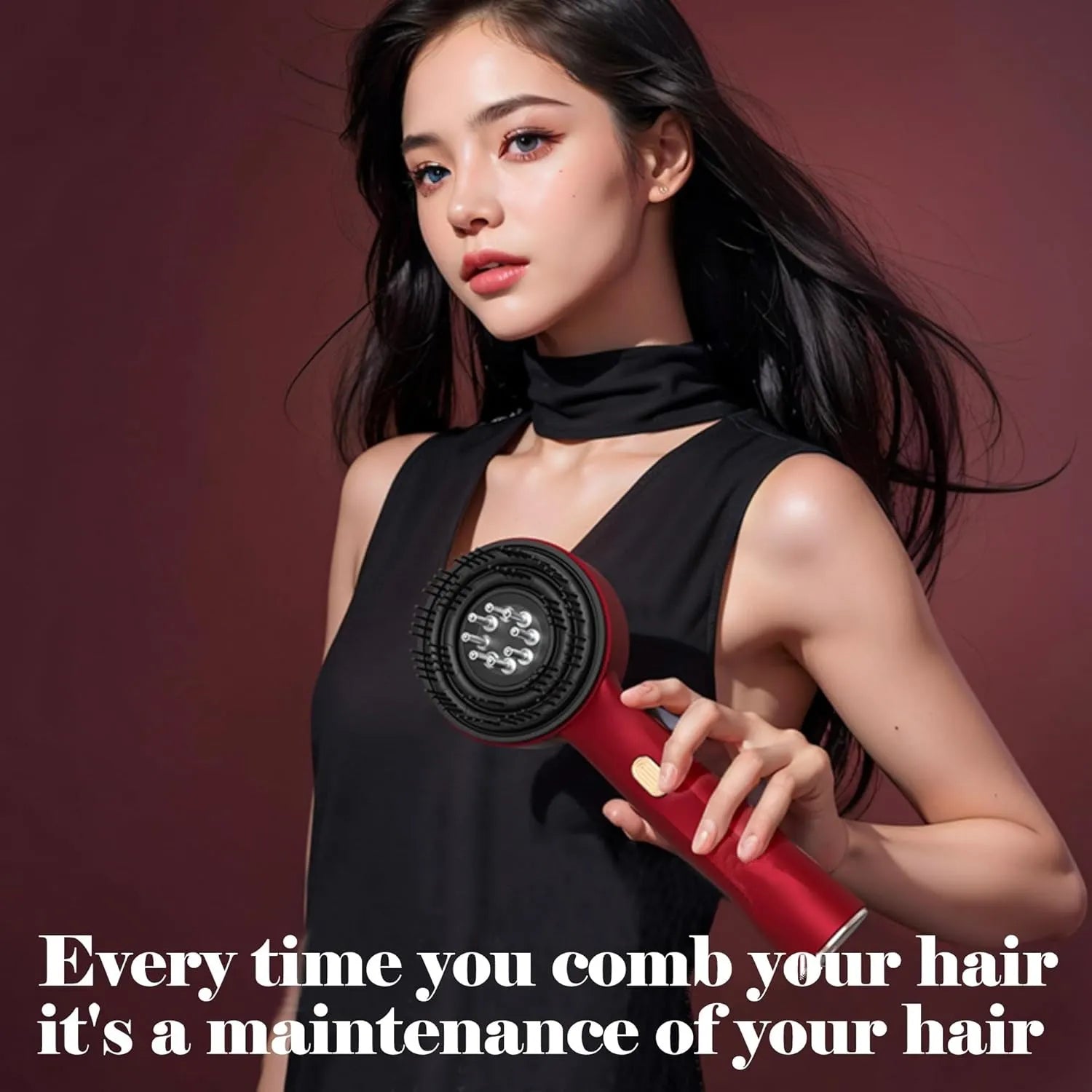 💆‍♀️✨ Scalp Massager Brush with Essential Oil Tank – Relax, Refresh & Revive 🌿💖