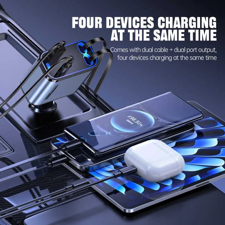 🔌✨ Retractable Car Charger – Fast, Neat & Powerful ⚡🚗