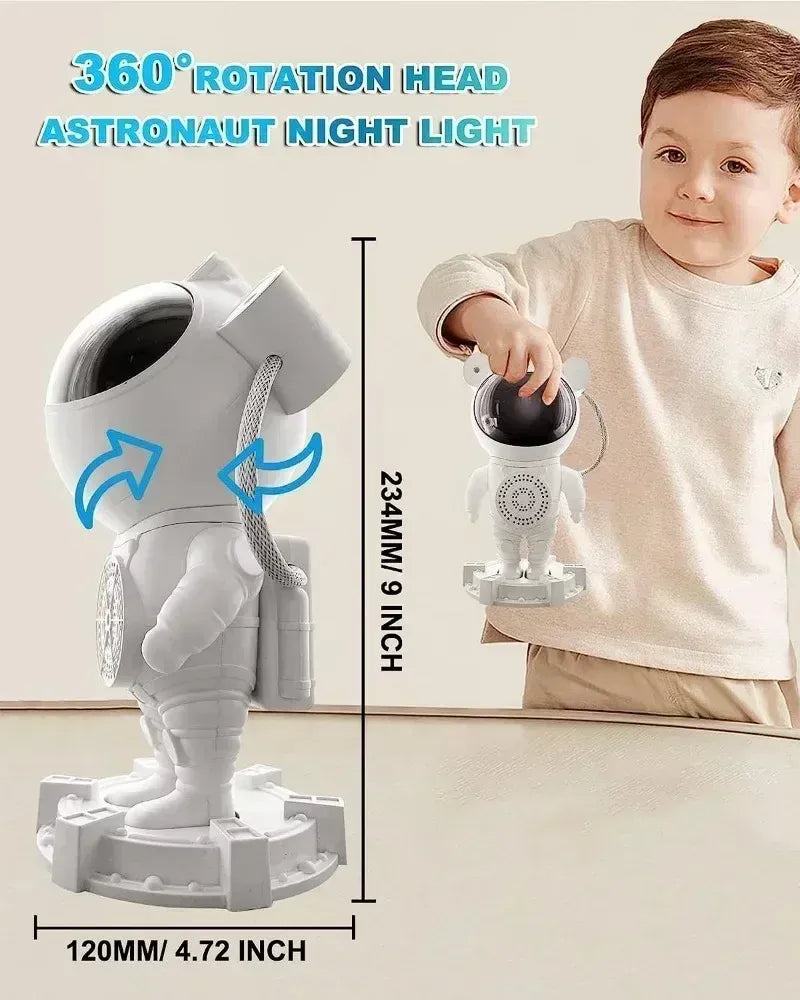 👩‍🚀🌌 Astronaut Galaxy Projector – Starry Sky Night Light ✨🎶