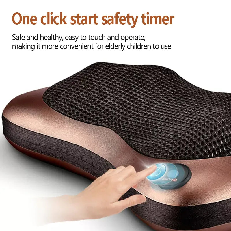 💆‍♀️🔥 Massage Pillow For Neck & Shoulder – Relax Anytime, Anywhere ✨🌸