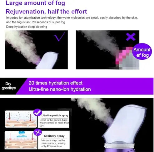 💆‍♀️✨ Facial Care Steamer – Deep Cleanse, Hydrate & Glow! 🌸🌈