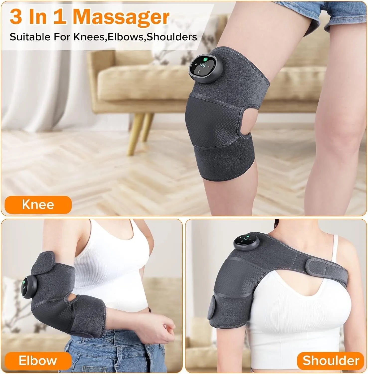 🔥 Heating Knee Massager – Smart Heat & Vibration Therapy 💆‍♂️