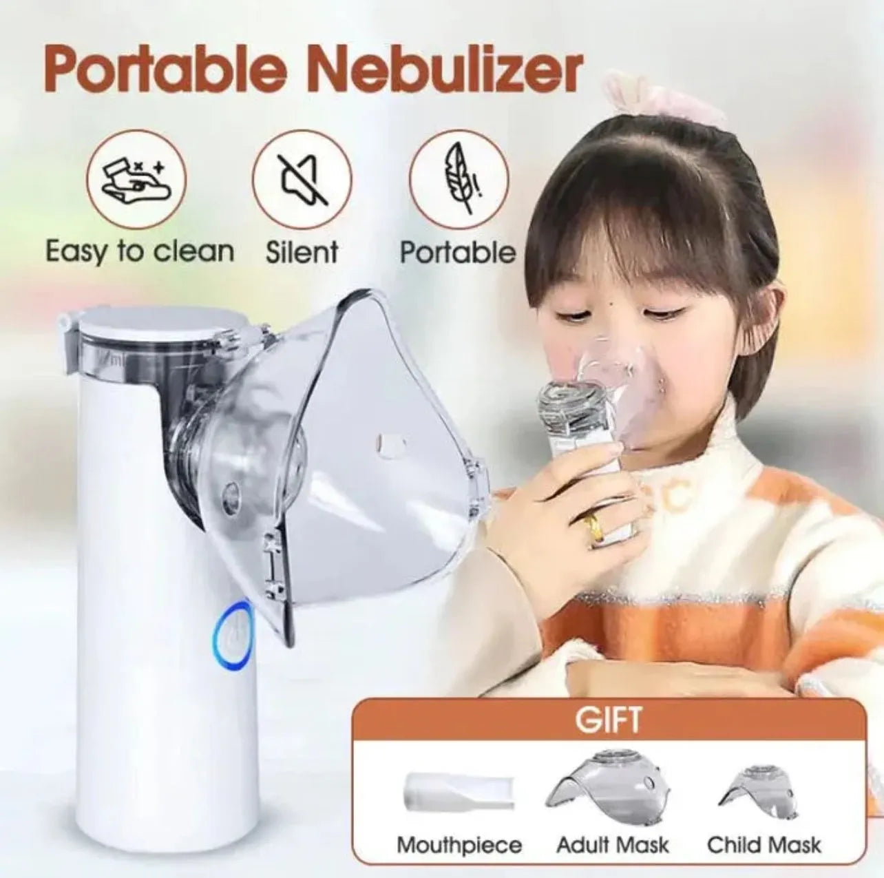 💨💙 Portable Nebulizer Machine – Easy Breathing Anytime, Anywhere 💖