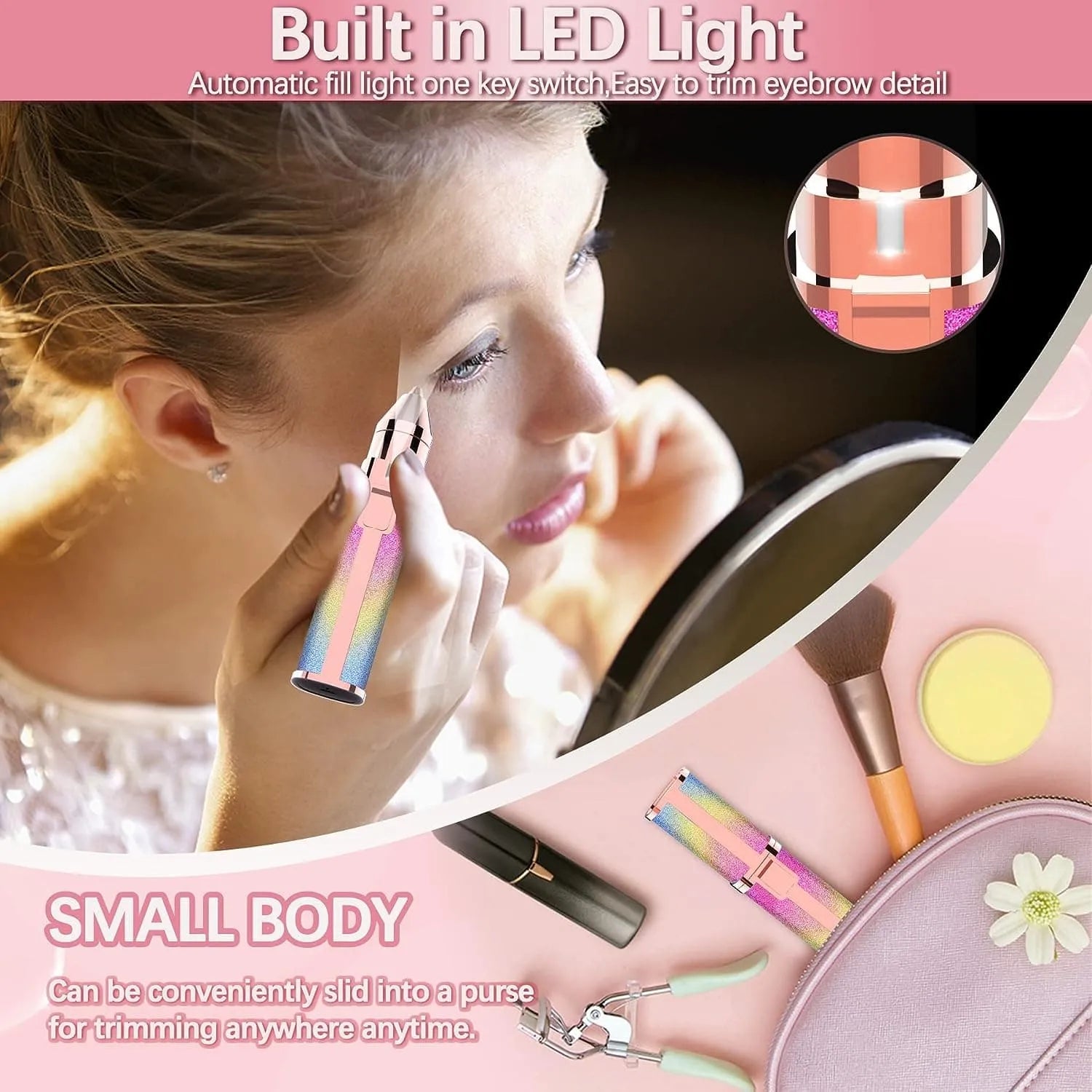 💕✨ 2 in 1 Electric Eyebrow Trimmer & Shaver – Flawless, Painless Hair Remover 💖