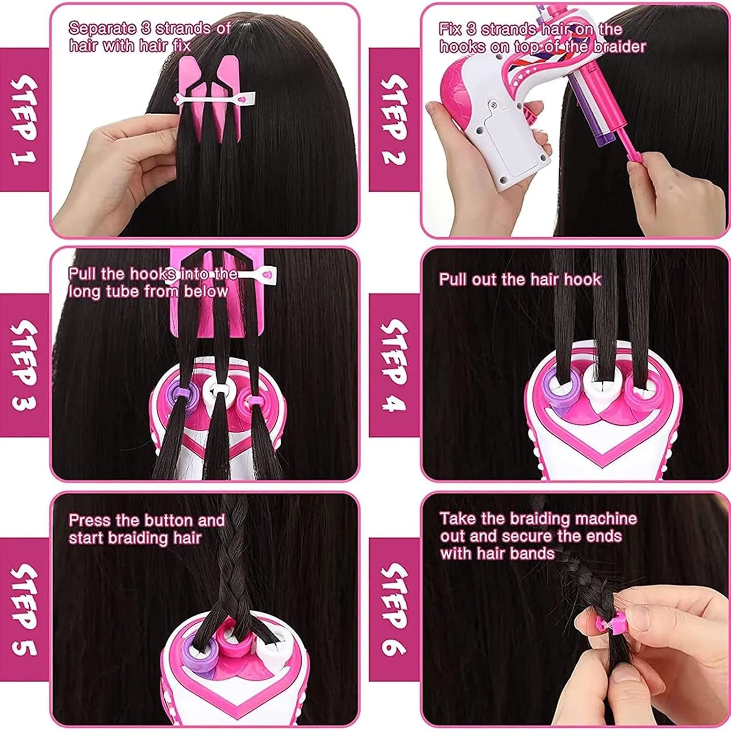 💖✨ Automatic Hair Braider – Quick, Fun & Stylish Braids 💇‍♀️🌸