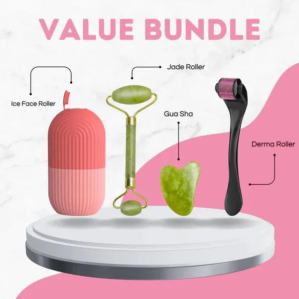 💎✨ (Pack of 3) Marble Jade Roller Combo – Glow, Tone & Refresh Your Skin Naturally 💖